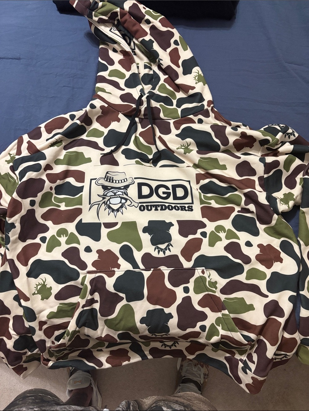 Men’s Camo Pullover Hoodie - Brown Green